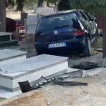 Drejtuesi i mjetet humbet kontrollin, makina përfundon në… varrezat e Fierit