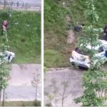 Makina e policisë bie në Lanë, përfundon në spital efektivi i “Shqiponjave” dhe kolegu i tij