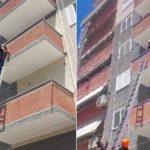 Fëmija 6 muajsh mbetet vetëm në banesë në Berat, zjarrfikësit futen me shkallë nga ballkoni