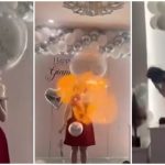 VIDEO/ Momenti tronditës, tullumbaci me helium shpërthen në fytyrën e 33 vjeçares që po festonte ditëlindjen