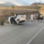 Aksident në aksin Skërficë-Sarandë, makina e turistes spanjolle përmbyset në rrugë