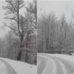 Pas ditëve me shi, në Qafë Thore dhe Razmë nisin reshjet e borës