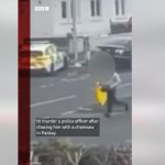 VIDEO/ Shqiptari në Skoci ndjek me sharrë elektrike policët britanik
