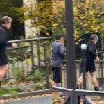 U lirua nga burgu, Sarkozy vrapon në rrugët e Parisit me truprojën