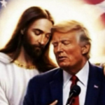 Krishti duke e përqafuar, Trump ndan foton me IA: Të çmendurve të së majtës radikale mund të mos u pëlqejë kjo