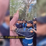 “O plehrë dil këtej” i gjuan me shishe uji fytyrës në mes të policëve, degjeneron sherri për tokën