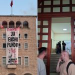 Heqja e banderolës, një grup protestuesish futen në ambientet e Politeknikut