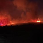 Zjarret në rrethinat e Tiranës. Në Daias flakët u afrohen banesave. Në terren edhe zjarrfikës nga Kamza dhe Elbasani